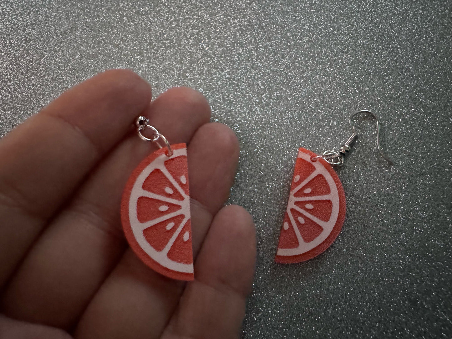 Orange Earrings: Laser Cut Acrylic Oranges, Fruit, Citrus, Oranges, Food Earrings, Sliced Oranges, Best Gifts for Her/Him/Them
