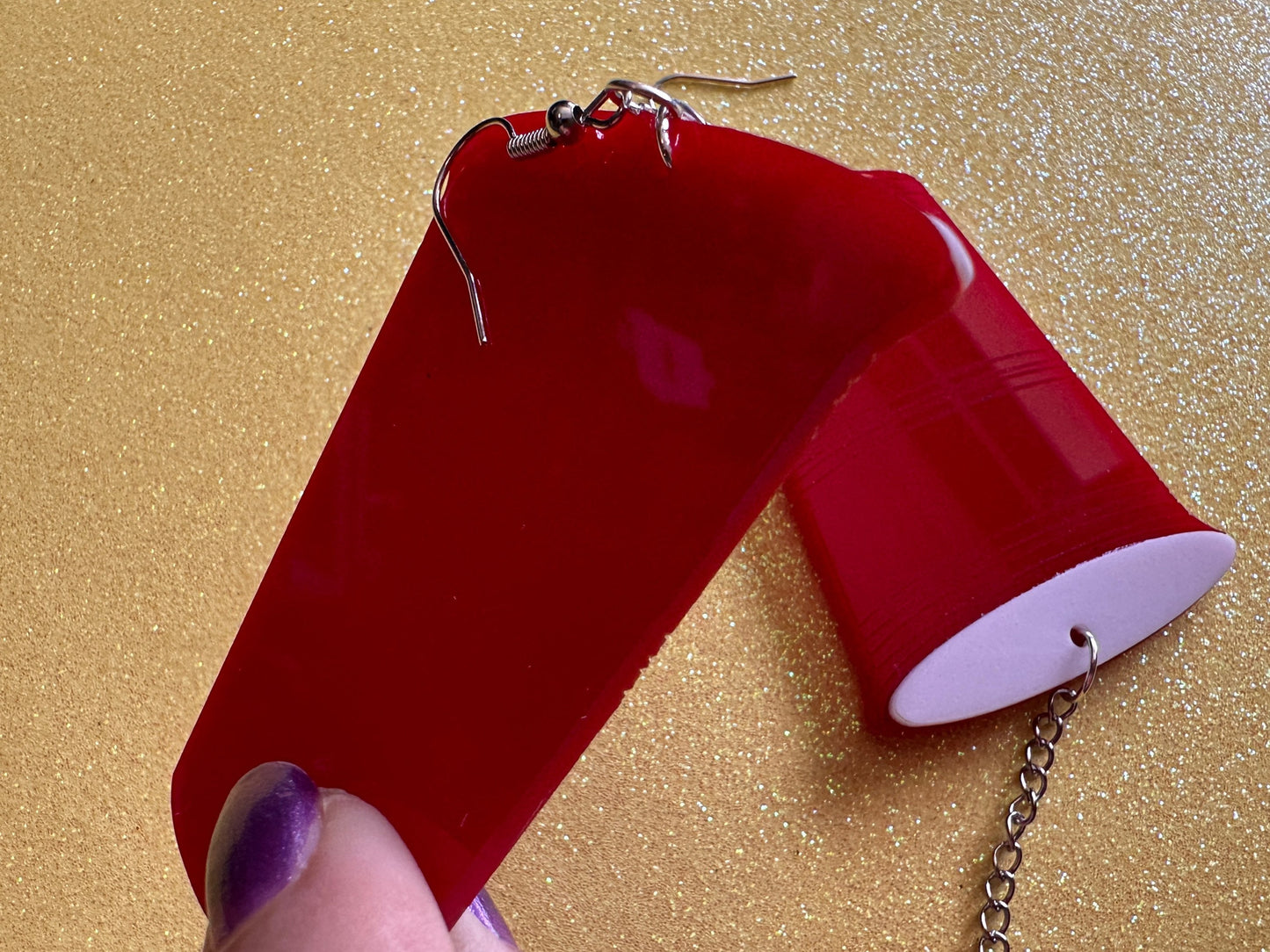 Oversized Beer Pong Earrings: Laser Cut Acrylic Solo Cups Ping Pong Balls, Party Sports, College, Drinking Game, Best Gifts for Her/Him/Them