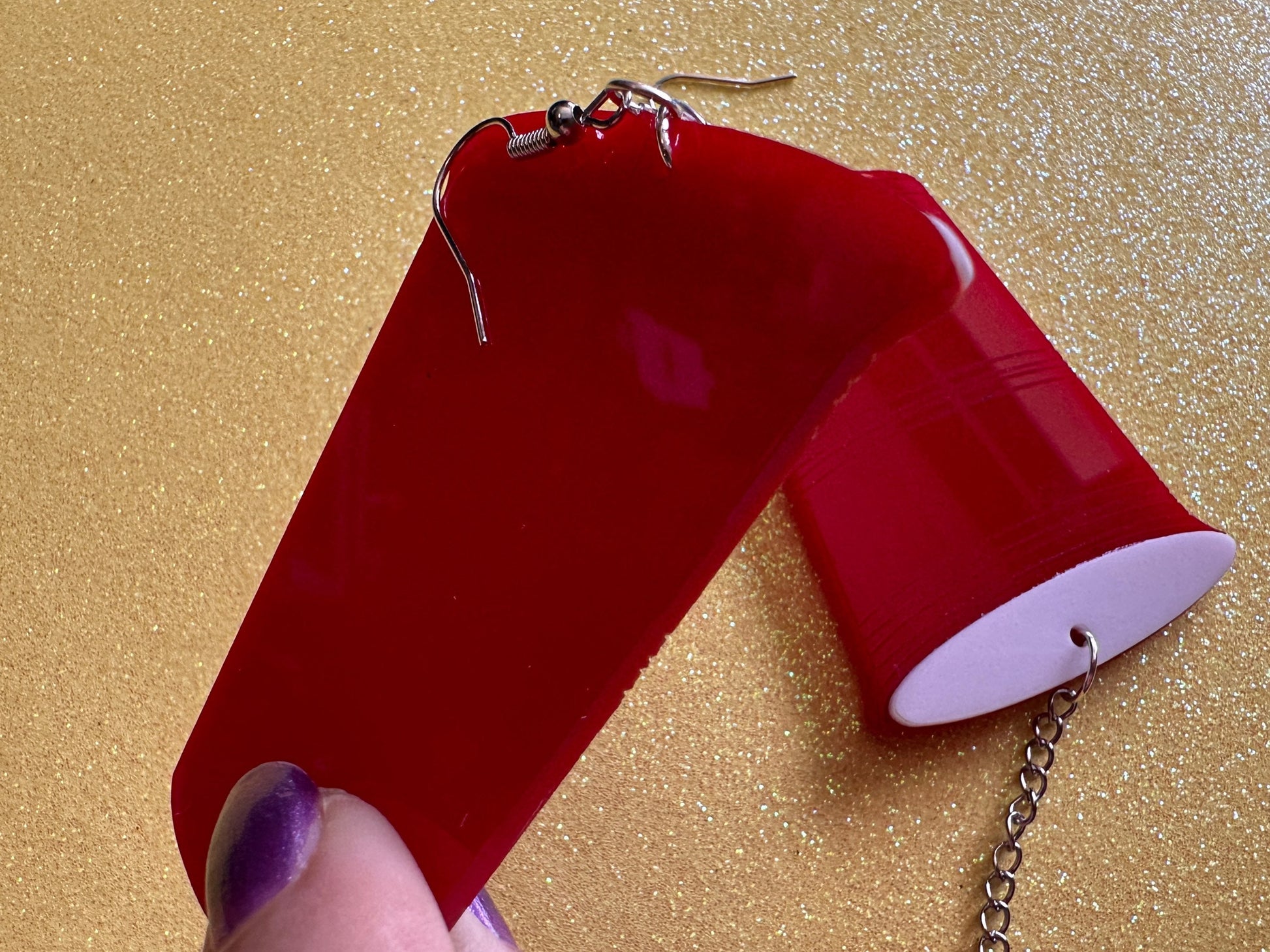 Oversized Beer Pong Earrings: Laser Cut Acrylic Solo Cups Ping Pong Balls, Party Sports, College, Drinking Game, Best Gifts for Her/Him/Them