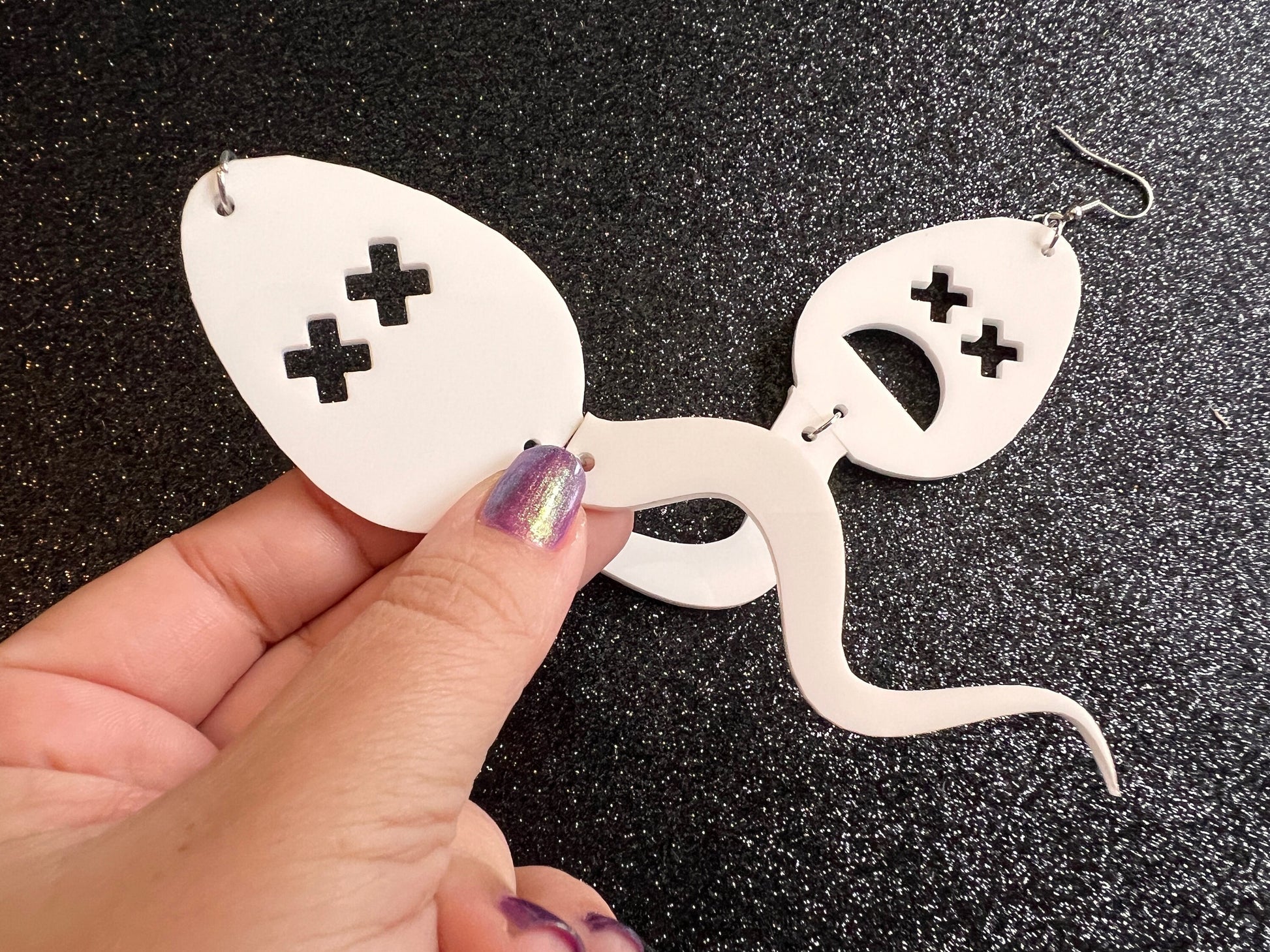 Oversized Dead Sperm Earrings: Laser Cut Acrylic Swimmers, Urology Jewelry, Urology Doctor, Vasectomy Earrings, Best Gifts for Her/Him/Them