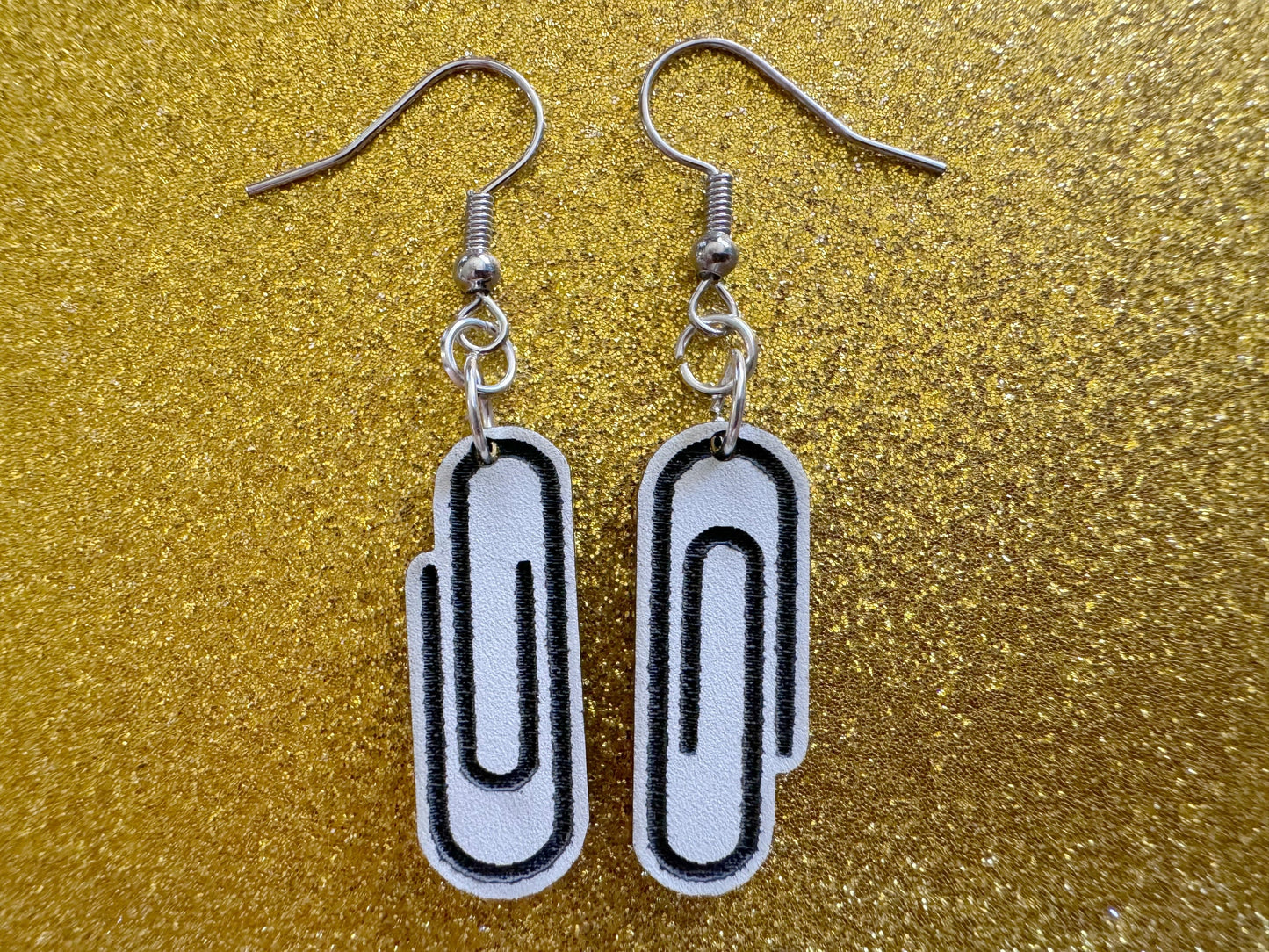 Paperclip Earrings: Laser Cut Acrylic Paper Clip Earrings, Writing, Teacher, Back to School, Stationary, Best Gifts for Her/Him/Them