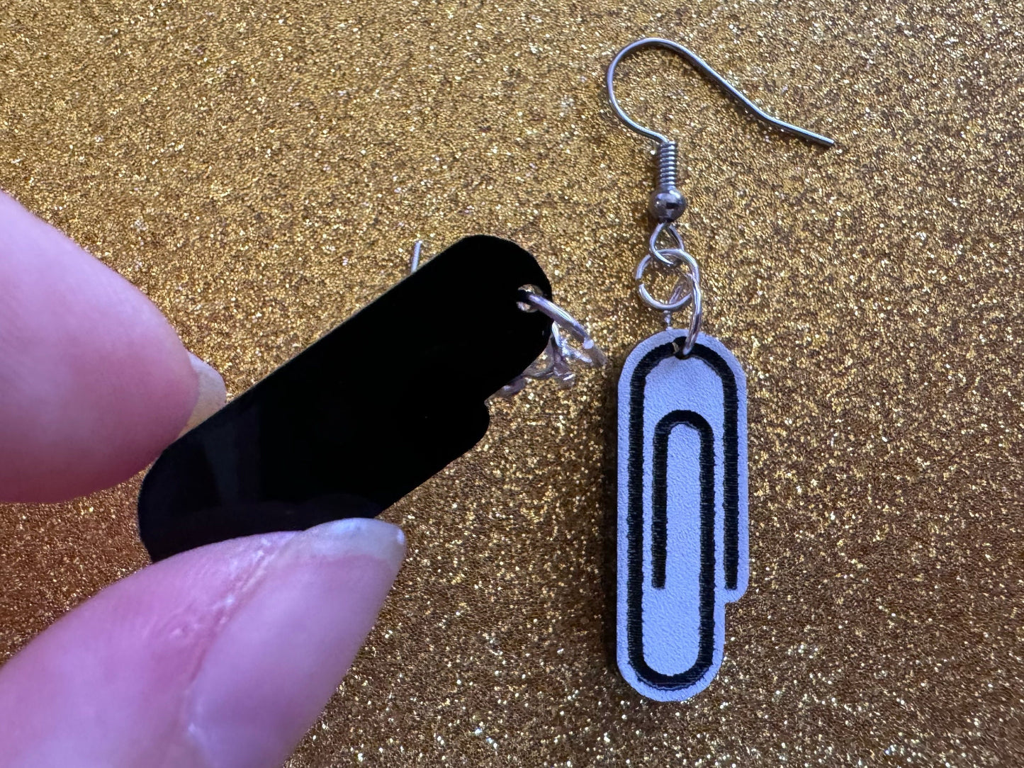 Paperclip Earrings: Laser Cut Acrylic Paper Clip Earrings, Writing, Teacher, Back to School, Stationary, Best Gifts for Her/Him/Them