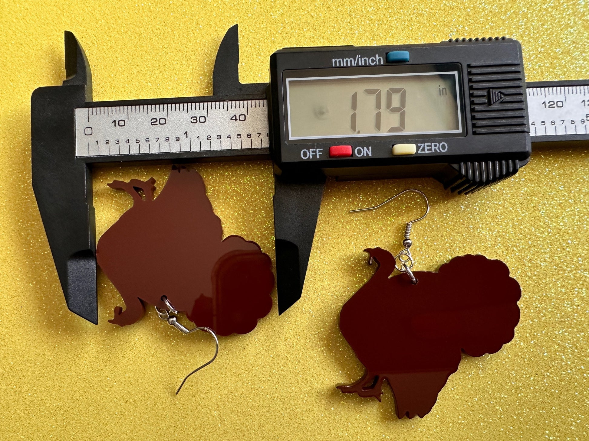 Pardoned Turkey Earrings: Thanksgiving, Holiday, Laser Cut Acrylic Turkeys, Gobble, Family, Holiday, Turkey Jewelry, Gifts for Her/Him/Them