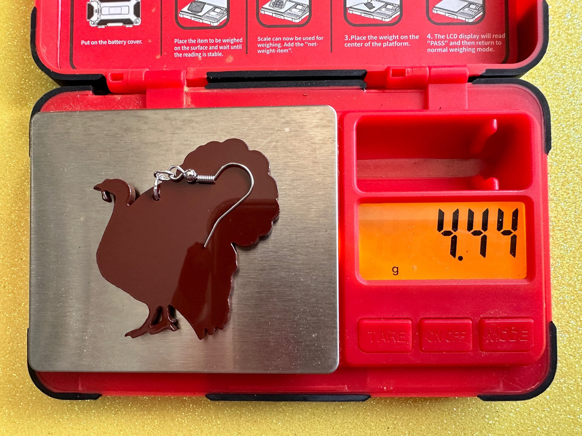 Pardoned Turkey Earrings: Thanksgiving, Holiday, Laser Cut Acrylic Turkeys, Gobble, Family, Holiday, Turkey Jewelry, Gifts for Her/Him/Them