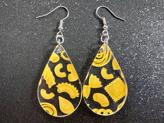 Pasta Earrings: 3D Printed Traffic Penne Pasta, Italian Food, Novelty Earrings, Tortiglioni, Bow Tie Pasta, Best Gifts for Her/Him/Them