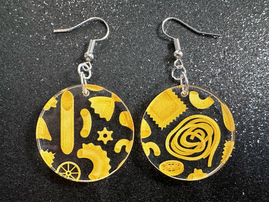 Pasta Earrings: 3D Printed Traffic Penne Pasta, Italian Food, Novelty Earrings, Tortiglioni, Bow Tie Pasta, Best Gifts for Her/Him/Them