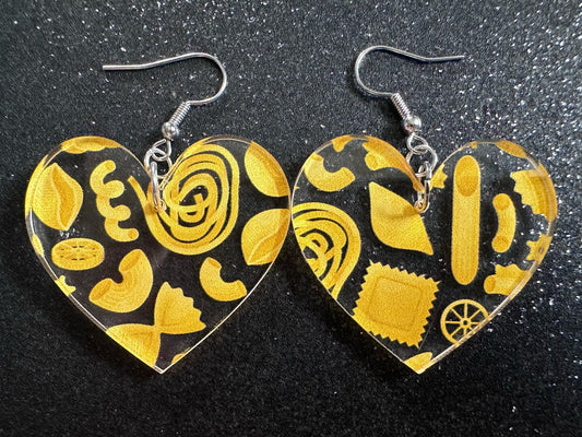 Pasta Earrings: 3D Printed Traffic Penne Pasta, Italian Food, Novelty Earrings, Tortiglioni, Bow Tie Pasta, Best Gifts for Her/Him/Them