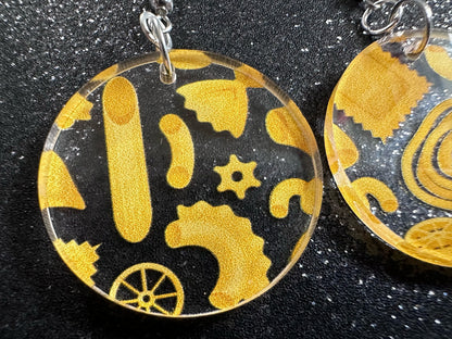 Pasta Earrings: 3D Printed Traffic Penne Pasta, Italian Food, Novelty Earrings, Tortiglioni, Bow Tie Pasta, Best Gifts for Her/Him/Them