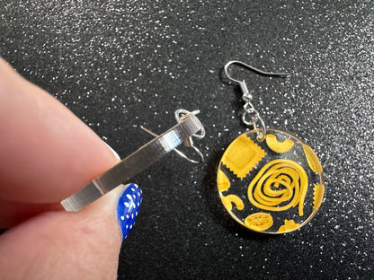 Pasta Earrings: 3D Printed Traffic Penne Pasta, Italian Food, Novelty Earrings, Tortiglioni, Bow Tie Pasta, Best Gifts for Her/Him/Them