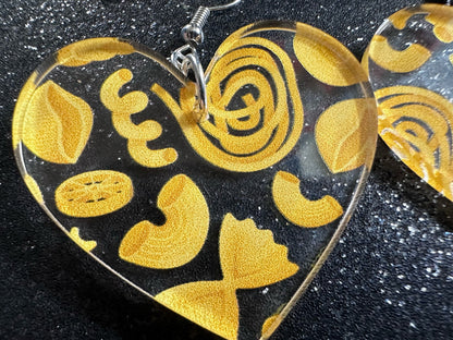 Pasta Earrings: 3D Printed Traffic Penne Pasta, Italian Food, Novelty Earrings, Tortiglioni, Bow Tie Pasta, Best Gifts for Her/Him/Them