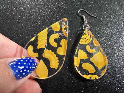 Pasta Earrings: 3D Printed Traffic Penne Pasta, Italian Food, Novelty Earrings, Tortiglioni, Bow Tie Pasta, Best Gifts for Her/Him/Them