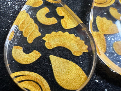 Pasta Earrings: 3D Printed Traffic Penne Pasta, Italian Food, Novelty Earrings, Tortiglioni, Bow Tie Pasta, Best Gifts for Her/Him/Them
