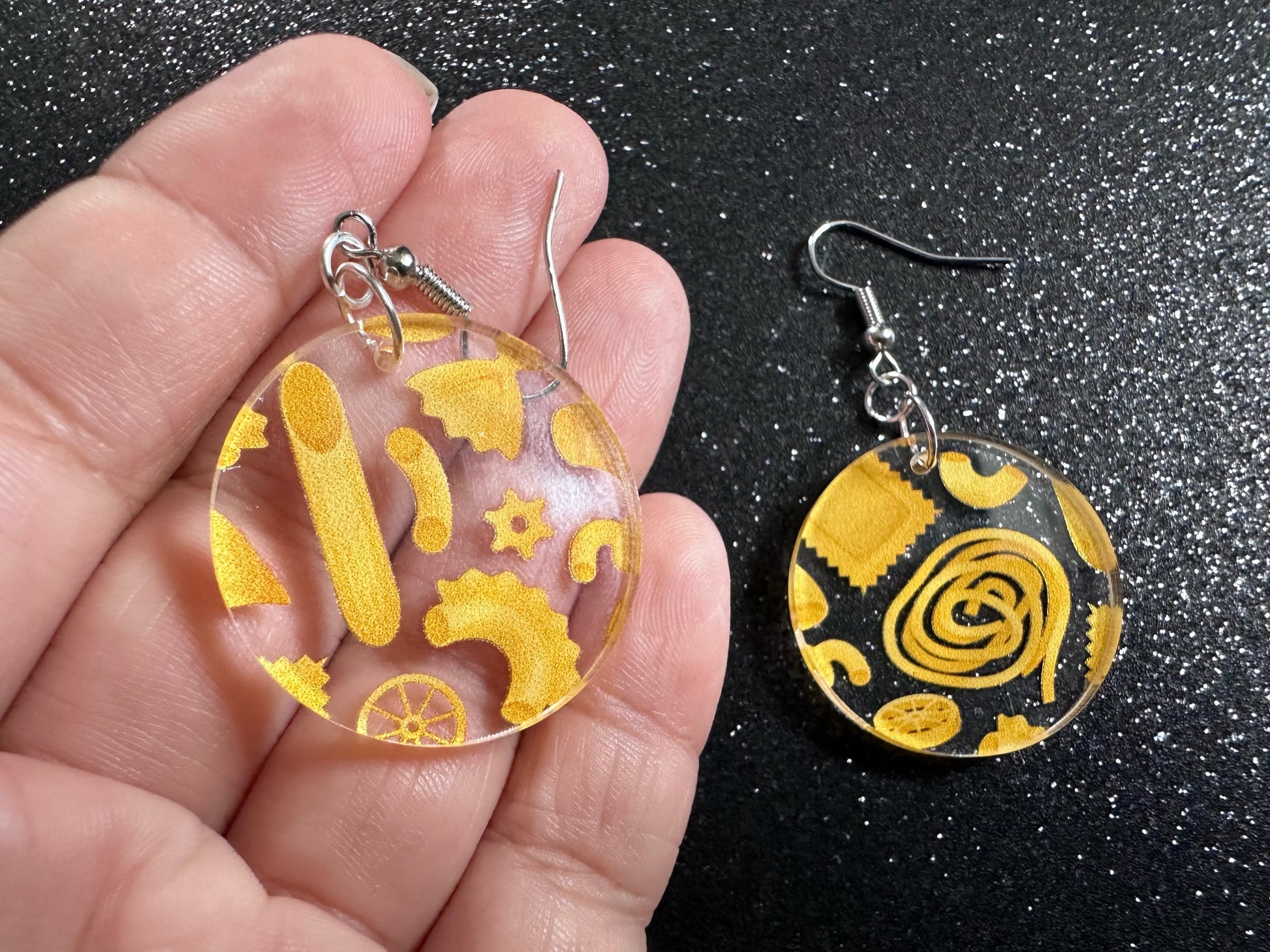 Pasta Earrings: 3D Printed Traffic Penne Pasta, Italian Food, Novelty Earrings, Tortiglioni, Bow Tie Pasta, Best Gifts for Her/Him/Them