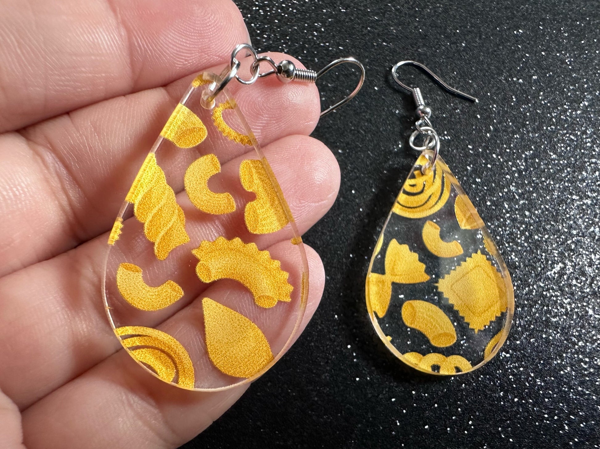 Pasta Earrings: 3D Printed Traffic Penne Pasta, Italian Food, Novelty Earrings, Tortiglioni, Bow Tie Pasta, Best Gifts for Her/Him/Them