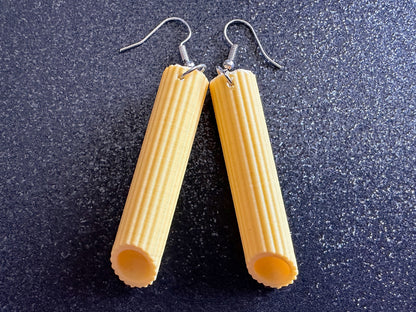 Pasta Earrings: 3D Printed Traffic Penne Pasta, Italian Food, Novelty Earrings, Tortiglioni, Pennete Rigate, Best Gifts for Her/Him/Them