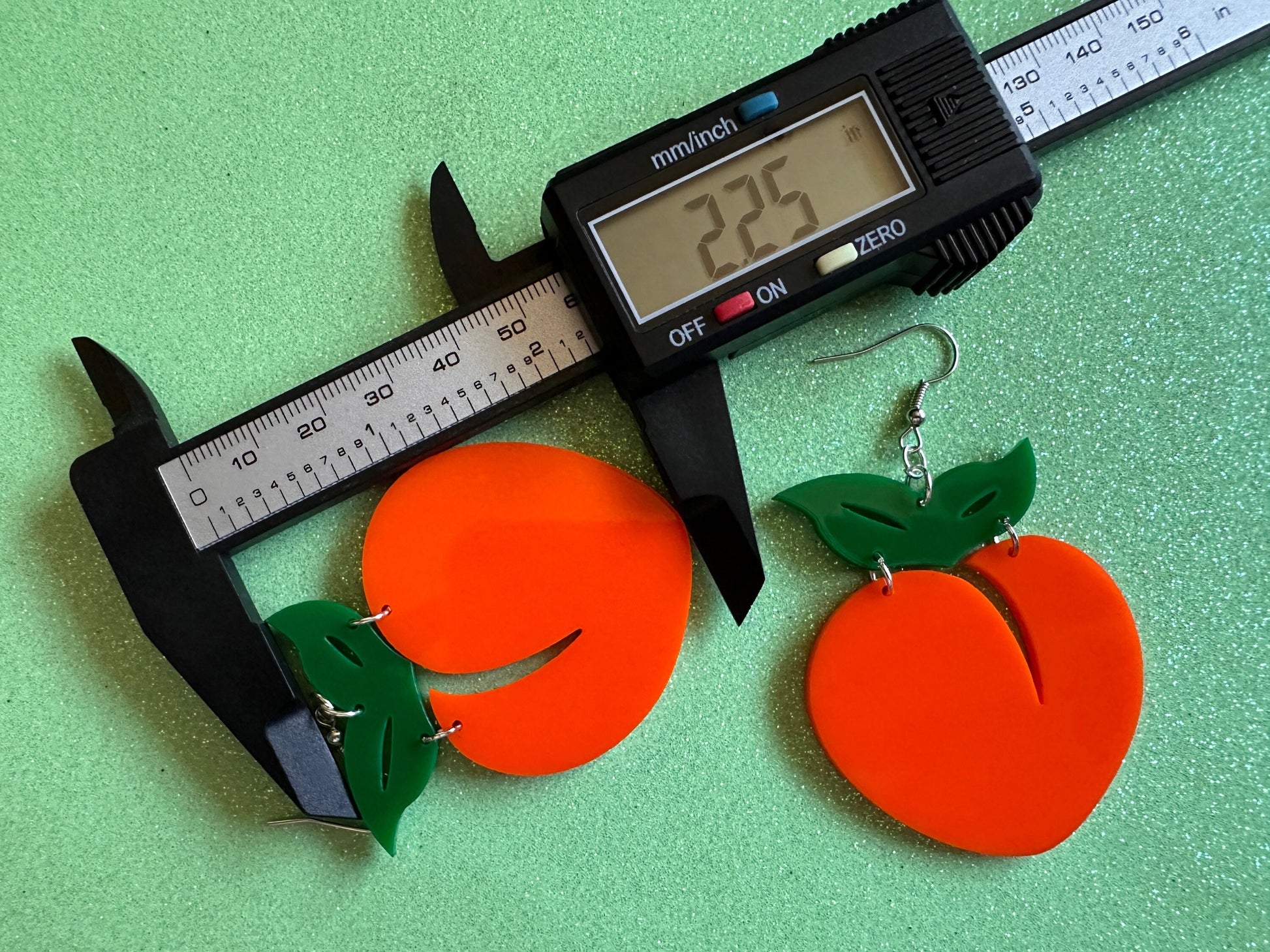 Peach Earrings: Laser Cut Acrylic Peaches, Fruit, Food Earrings, Nectarines, Apricots, Summer Vibes, Georgia State, Gifts for Her/Him/Them