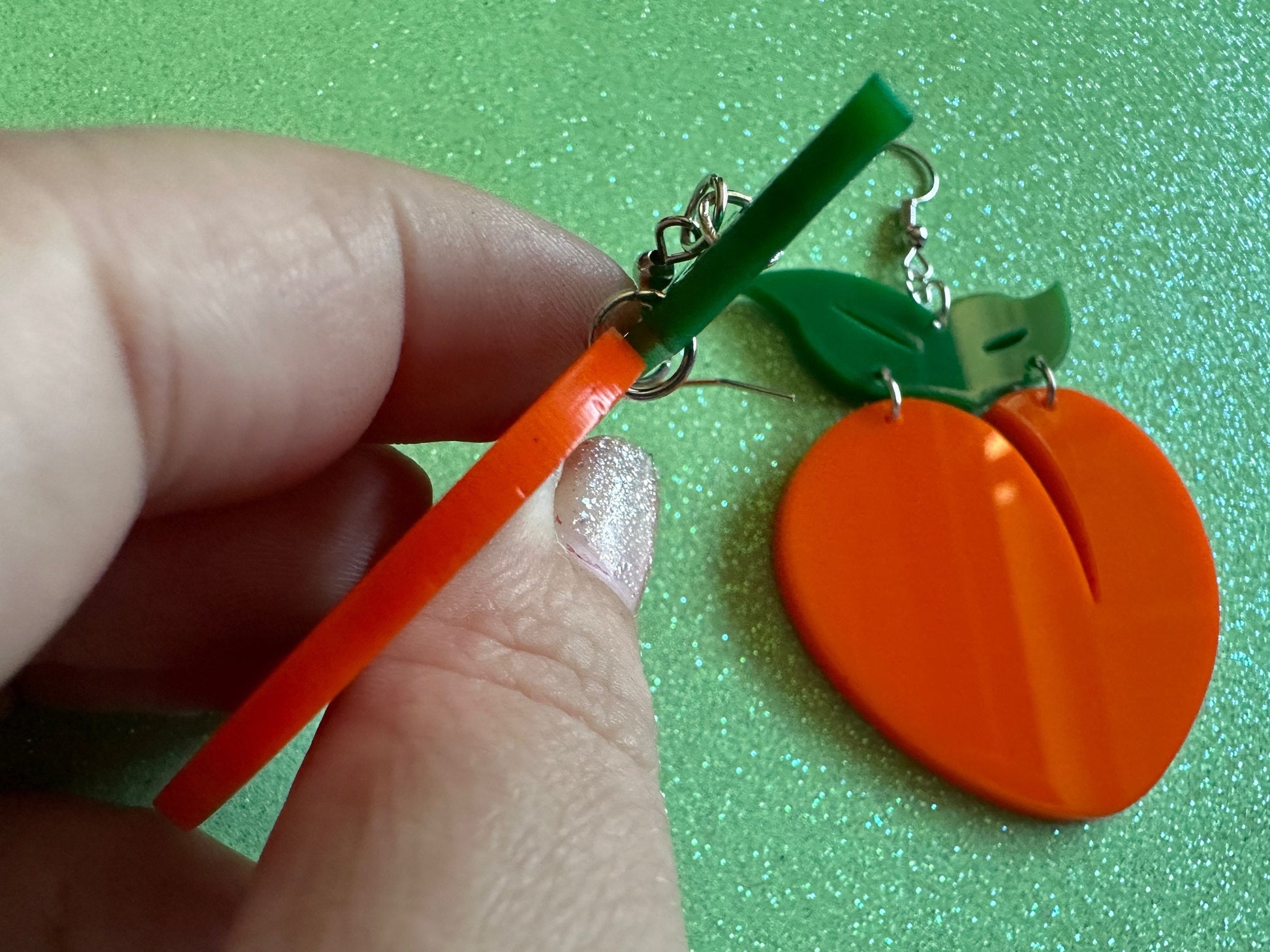 Peach Earrings: Laser Cut Acrylic Peaches, Fruit, Food Earrings, Nectarines, Apricots, Summer Vibes, Georgia State, Gifts for Her/Him/Them
