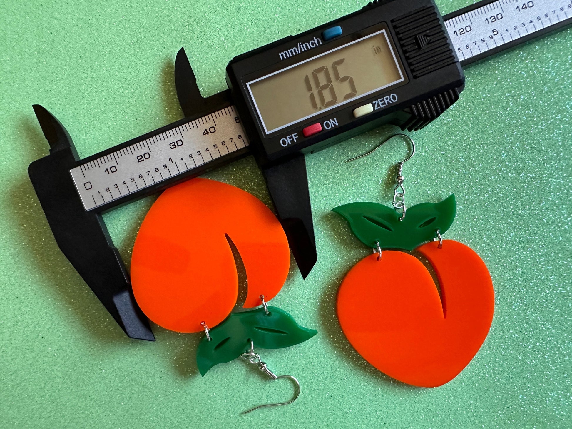 Peach Earrings: Laser Cut Acrylic Peaches, Fruit, Food Earrings, Nectarines, Apricots, Summer Vibes, Georgia State, Gifts for Her/Him/Them