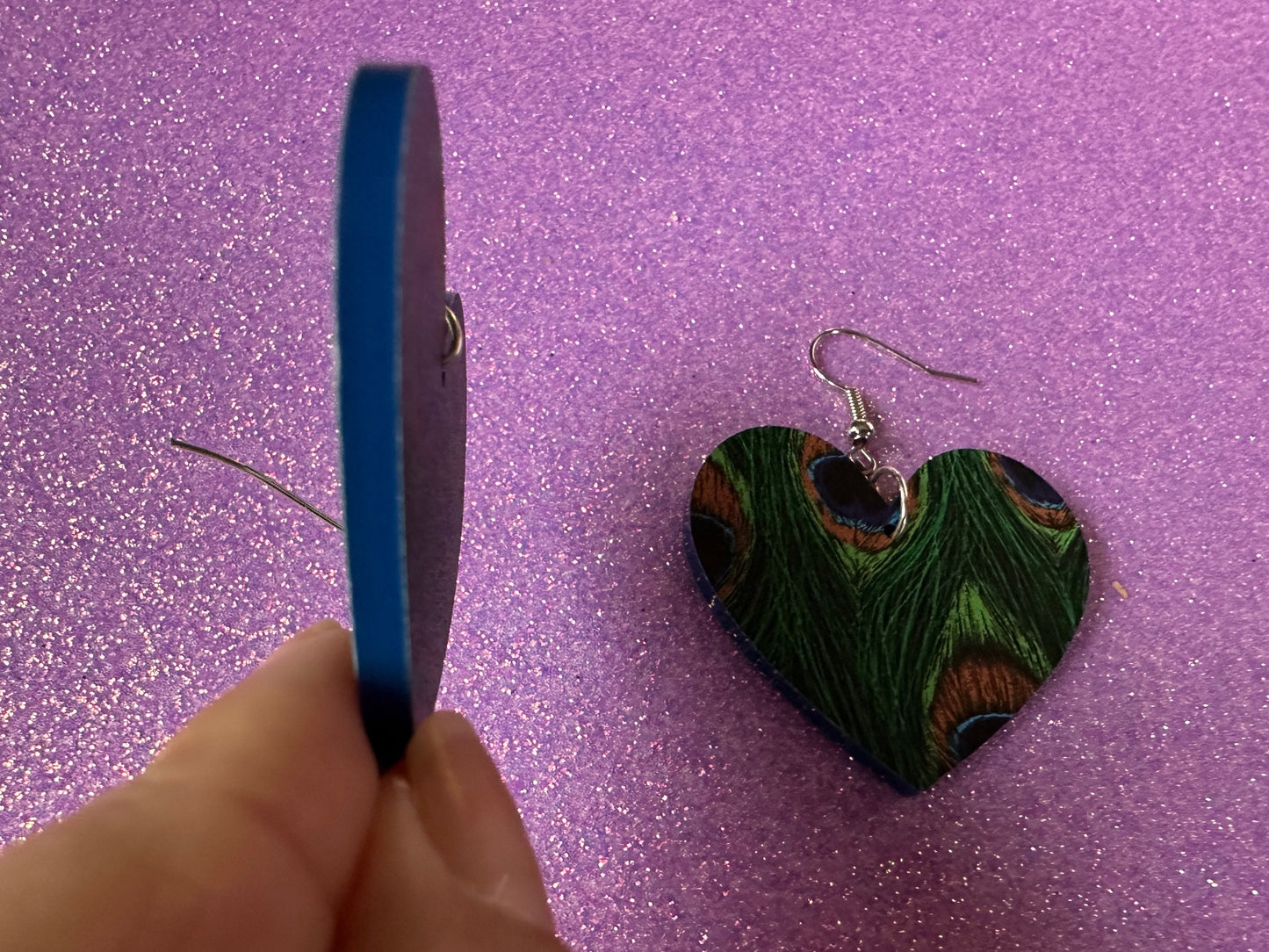 Peacock Feather Earrings: Laser Cut Acrylic Peacocks, Colorful Birds, Flamboyant, Novelty Earrings, Maximalism, Best Gifts for Her/Him/Them
