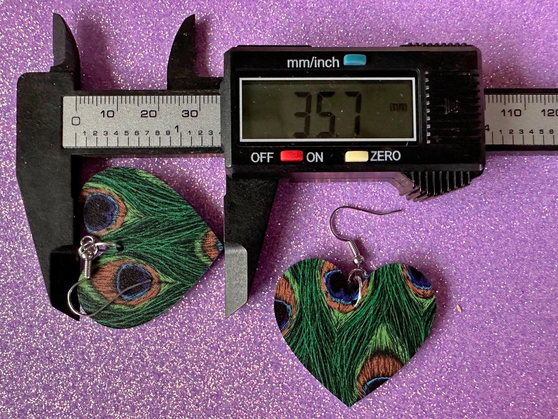 Peacock Feather Earrings: Laser Cut Acrylic Peacocks, Colorful Birds, Flamboyant, Novelty Earrings, Maximalism, Best Gifts for Her/Him/Them