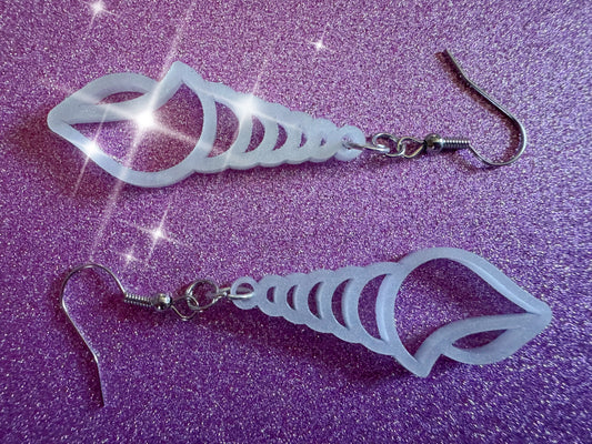 Pearlescent Shell Earrings: Laser Cut Acrylic Shells, Ocean, Beach, Seashells, Pearl, Mollusks, Sea Creature, Best Gifts for Her/Him/Them