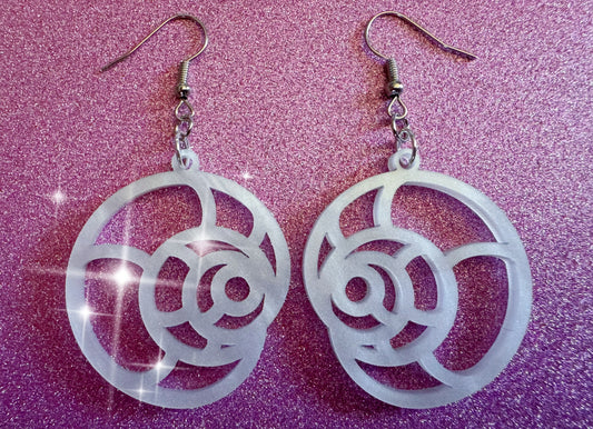 Pearlescent Shell Earrings: Laser Cut Acrylic Shells, Ocean, Beach, Seashells, Pearl, Mollusks, Sea Creature, Best Gifts for Her/Him/Them