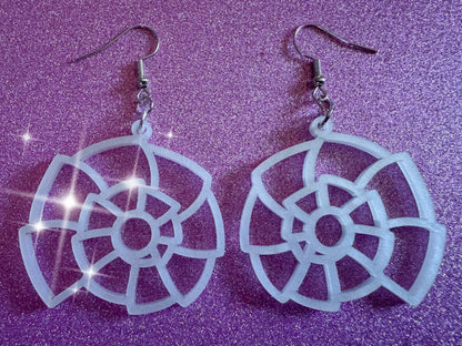 Pearlescent Shell Earrings: Laser Cut Acrylic Shells, Ocean, Beach, Seashells, Pearl, Mollusks, Sea Creature, Best Gifts for Her/Him/Them