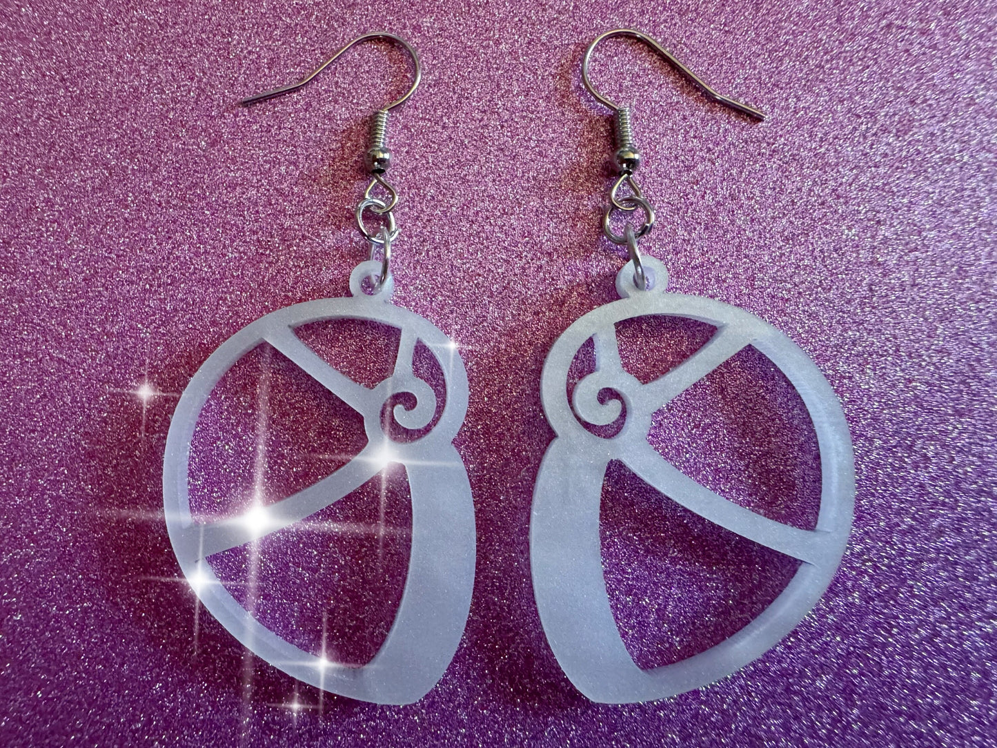 Pearlescent Shell Earrings: Laser Cut Acrylic Shells, Ocean, Beach, Seashells, Pearl, Mollusks, Sea Creature, Best Gifts for Her/Him/Them