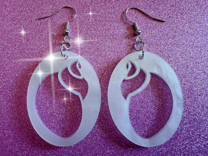 Pearlescent Shell Earrings: Laser Cut Acrylic Shells, Ocean, Beach, Seashells, Pearl, Mollusks, Sea Creature, Best Gifts for Her/Him/Them