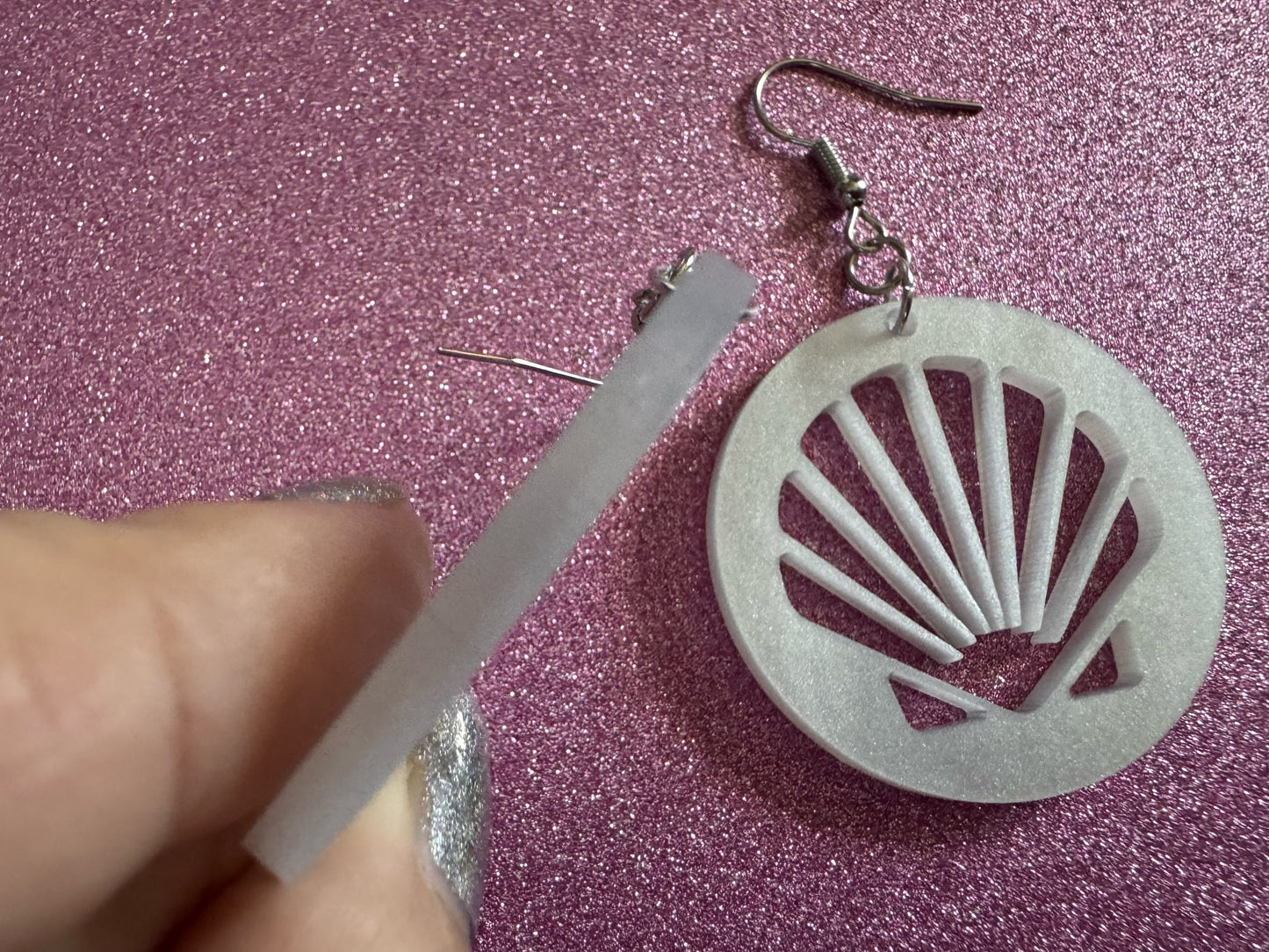Pearlescent Shell Earrings: Laser Cut Acrylic Shells, Ocean, Beach, Seashells, Pearl, Mollusks, Sea Creature, Best Gifts for Her/Him/Them
