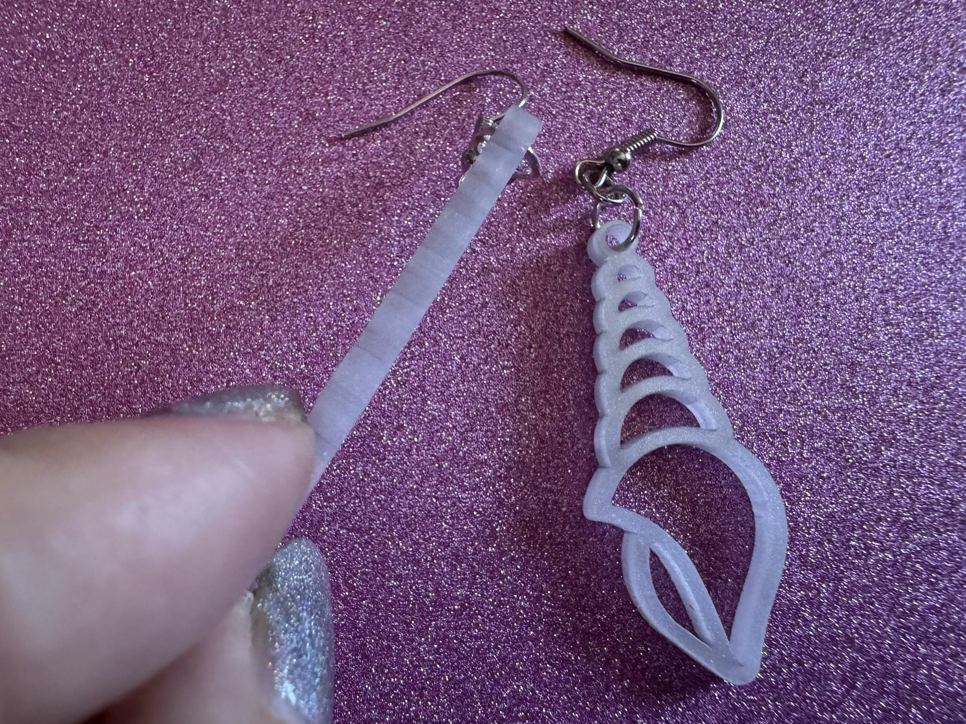 Pearlescent Shell Earrings: Laser Cut Acrylic Shells, Ocean, Beach, Seashells, Pearl, Mollusks, Sea Creature, Best Gifts for Her/Him/Them