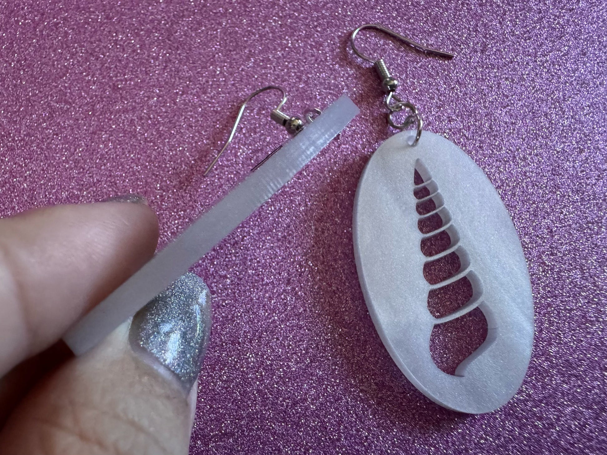Pearlescent Shell Earrings: Laser Cut Acrylic Shells, Ocean, Beach, Seashells, Pearl, Mollusks, Sea Creature, Best Gifts for Her/Him/Them
