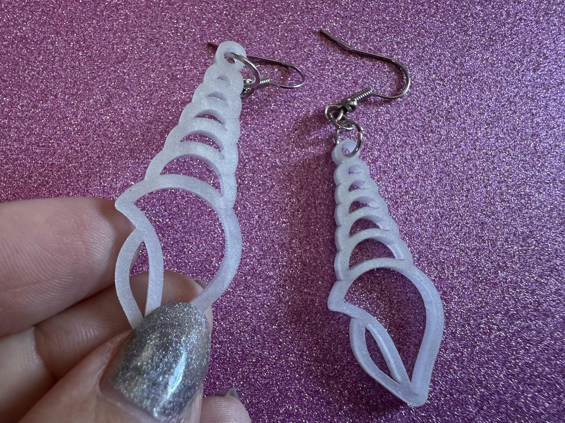 Pearlescent Shell Earrings: Laser Cut Acrylic Shells, Ocean, Beach, Seashells, Pearl, Mollusks, Sea Creature, Best Gifts for Her/Him/Them