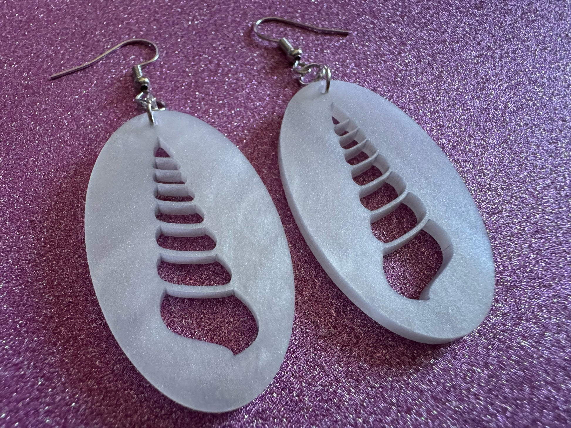 Pearlescent Shell Earrings: Laser Cut Acrylic Shells, Ocean, Beach, Seashells, Pearl, Mollusks, Sea Creature, Best Gifts for Her/Him/Them