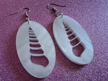 Pearlescent Shell Earrings: Laser Cut Acrylic Shells, Ocean, Beach, Seashells, Pearl, Mollusks, Sea Creature, Best Gifts for Her/Him/Them