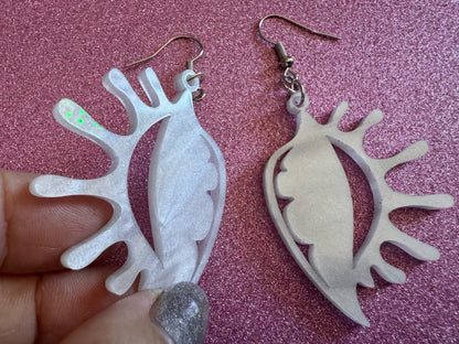 Pearlescent Shell Earrings: Laser Cut Acrylic Shells, Ocean, Beach, Seashells, Pearl, Mollusks, Sea Creature, Best Gifts for Her/Him/Them