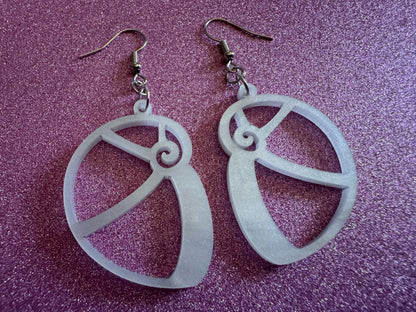 Pearlescent Shell Earrings: Laser Cut Acrylic Shells, Ocean, Beach, Seashells, Pearl, Mollusks, Sea Creature, Best Gifts for Her/Him/Them