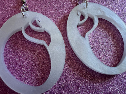 Pearlescent Shell Earrings: Laser Cut Acrylic Shells, Ocean, Beach, Seashells, Pearl, Mollusks, Sea Creature, Best Gifts for Her/Him/Them