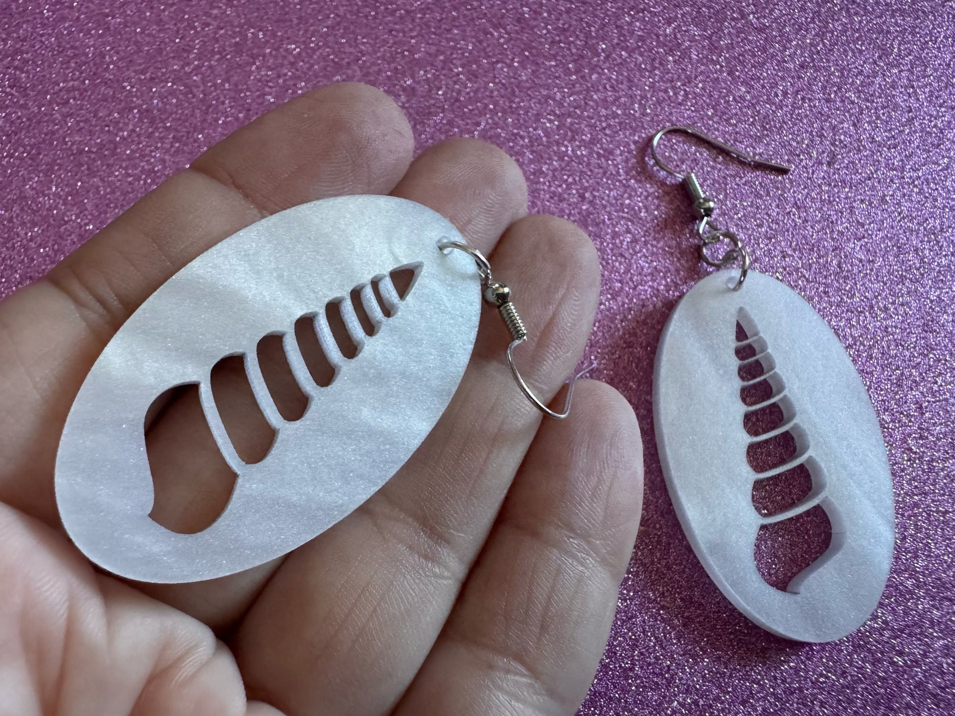 Pearlescent Shell Earrings: Laser Cut Acrylic Shells, Ocean, Beach, Seashells, Pearl, Mollusks, Sea Creature, Best Gifts for Her/Him/Them