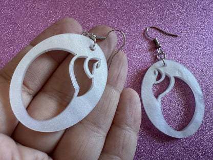 Pearlescent Shell Earrings: Laser Cut Acrylic Shells, Ocean, Beach, Seashells, Pearl, Mollusks, Sea Creature, Best Gifts for Her/Him/Them