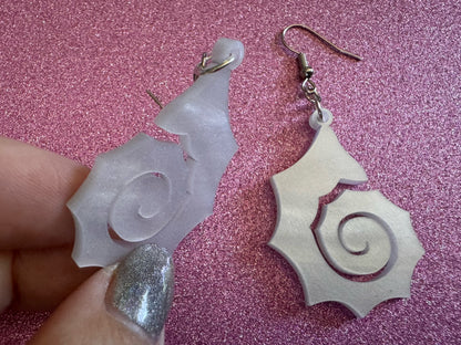 Pearlescent Shell Earrings: Laser Cut Acrylic Shells, Ocean, Beach, Seashells, Pearl, Mollusks, Sea Creature, Best Gifts for Her/Him/Them
