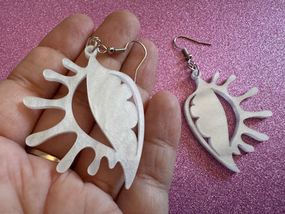 Pearlescent Shell Earrings: Laser Cut Acrylic Shells, Ocean, Beach, Seashells, Pearl, Mollusks, Sea Creature, Best Gifts for Her/Him/Them