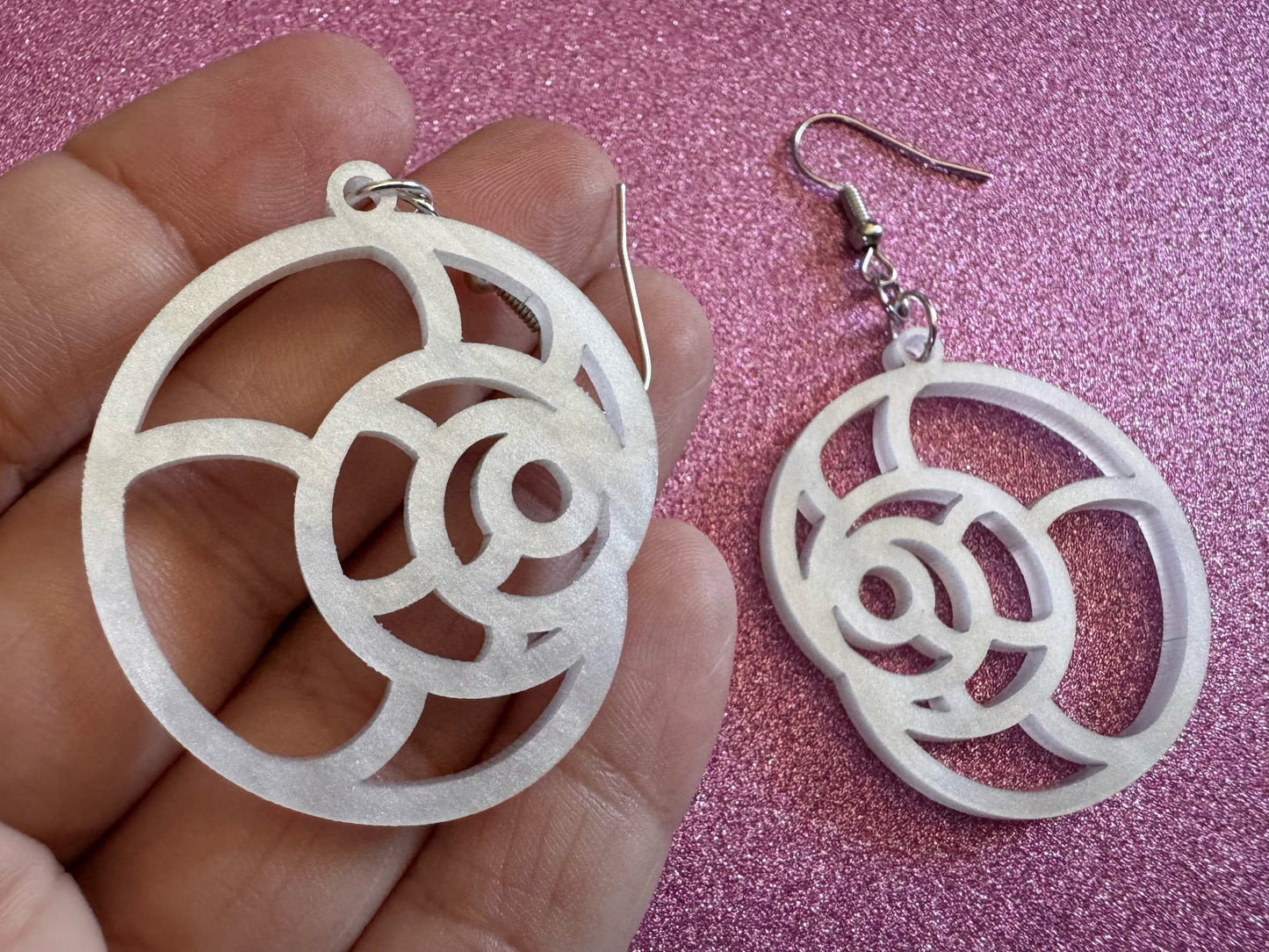 Pearlescent Shell Earrings: Laser Cut Acrylic Shells, Ocean, Beach, Seashells, Pearl, Mollusks, Sea Creature, Best Gifts for Her/Him/Them