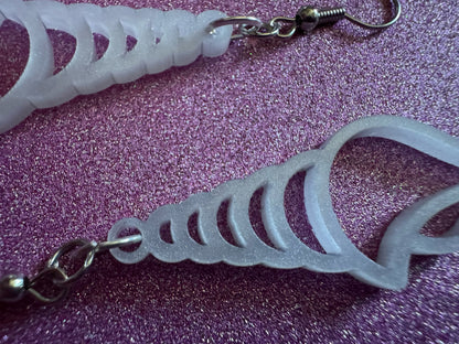 Pearlescent Shell Earrings: Laser Cut Acrylic Shells, Ocean, Beach, Seashells, Pearl, Mollusks, Sea Creature, Best Gifts for Her/Him/Them