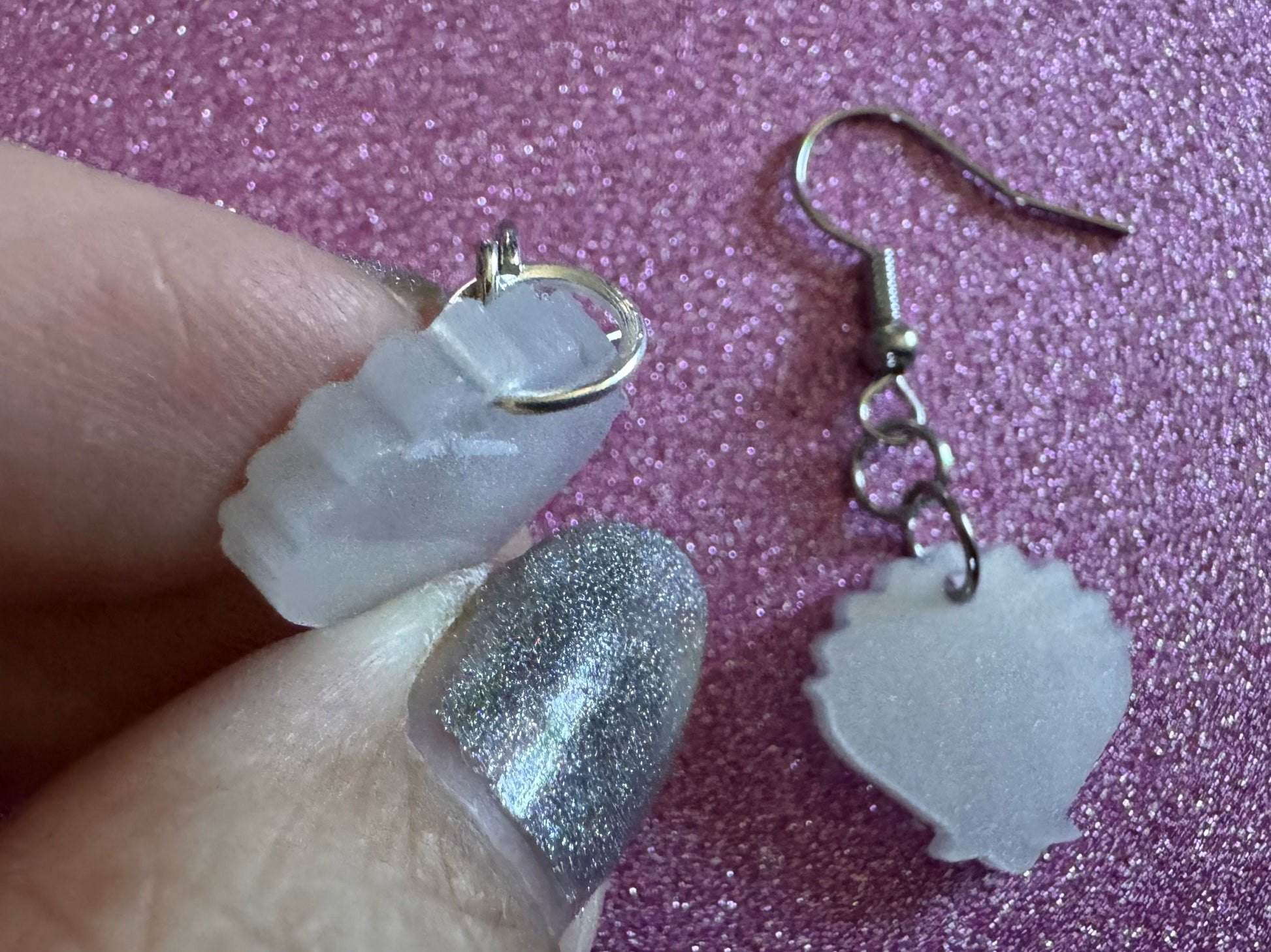 Pearlescent Shell Earrings: Laser Cut Acrylic Shells, Ocean, Beach, Seashells, Pearl, Mollusks, Sea Creature, Best Gifts for Her/Him/Them