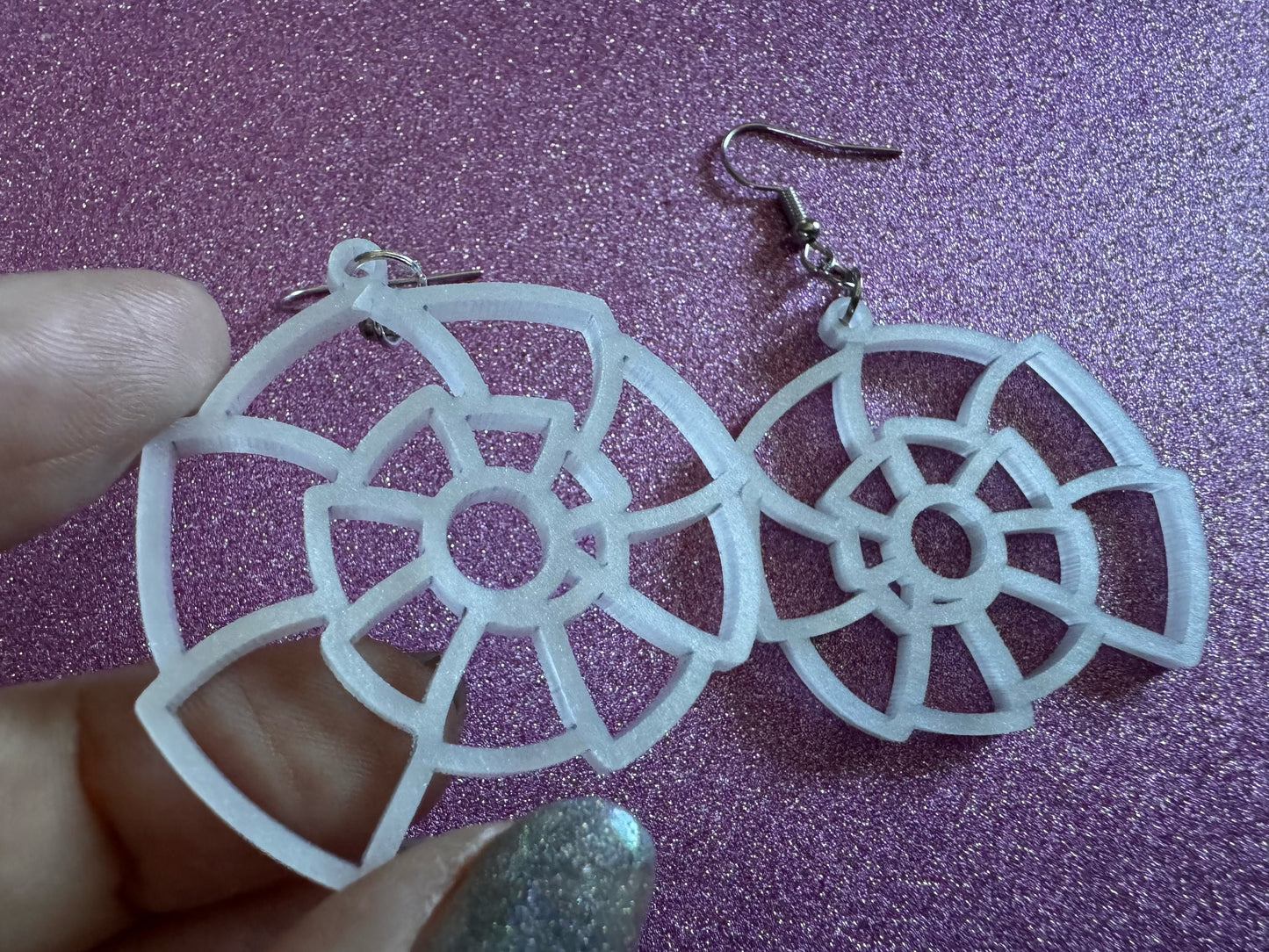 Pearlescent Shell Earrings: Laser Cut Acrylic Shells, Ocean, Beach, Seashells, Pearl, Mollusks, Sea Creature, Best Gifts for Her/Him/Them