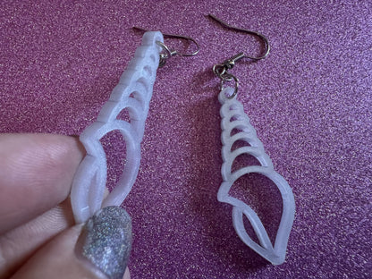 Pearlescent Shell Earrings: Laser Cut Acrylic Shells, Ocean, Beach, Seashells, Pearl, Mollusks, Sea Creature, Best Gifts for Her/Him/Them