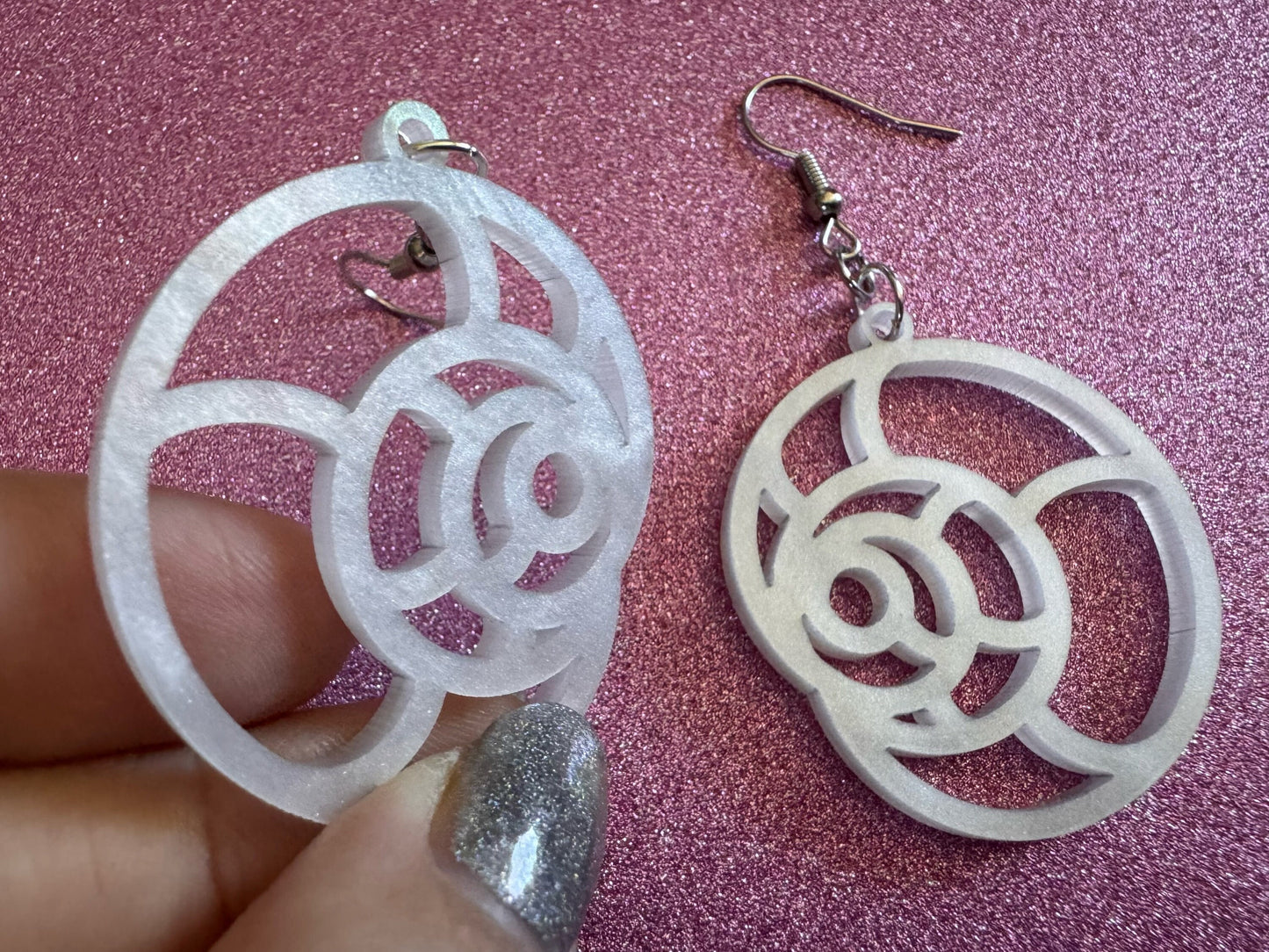 Pearlescent Shell Earrings: Laser Cut Acrylic Shells, Ocean, Beach, Seashells, Pearl, Mollusks, Sea Creature, Best Gifts for Her/Him/Them