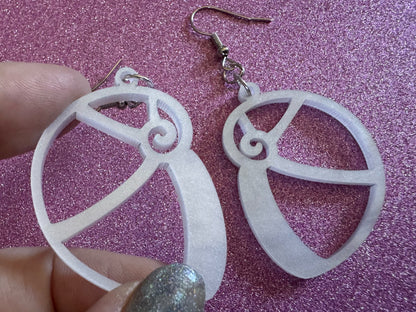 Pearlescent Shell Earrings: Laser Cut Acrylic Shells, Ocean, Beach, Seashells, Pearl, Mollusks, Sea Creature, Best Gifts for Her/Him/Them