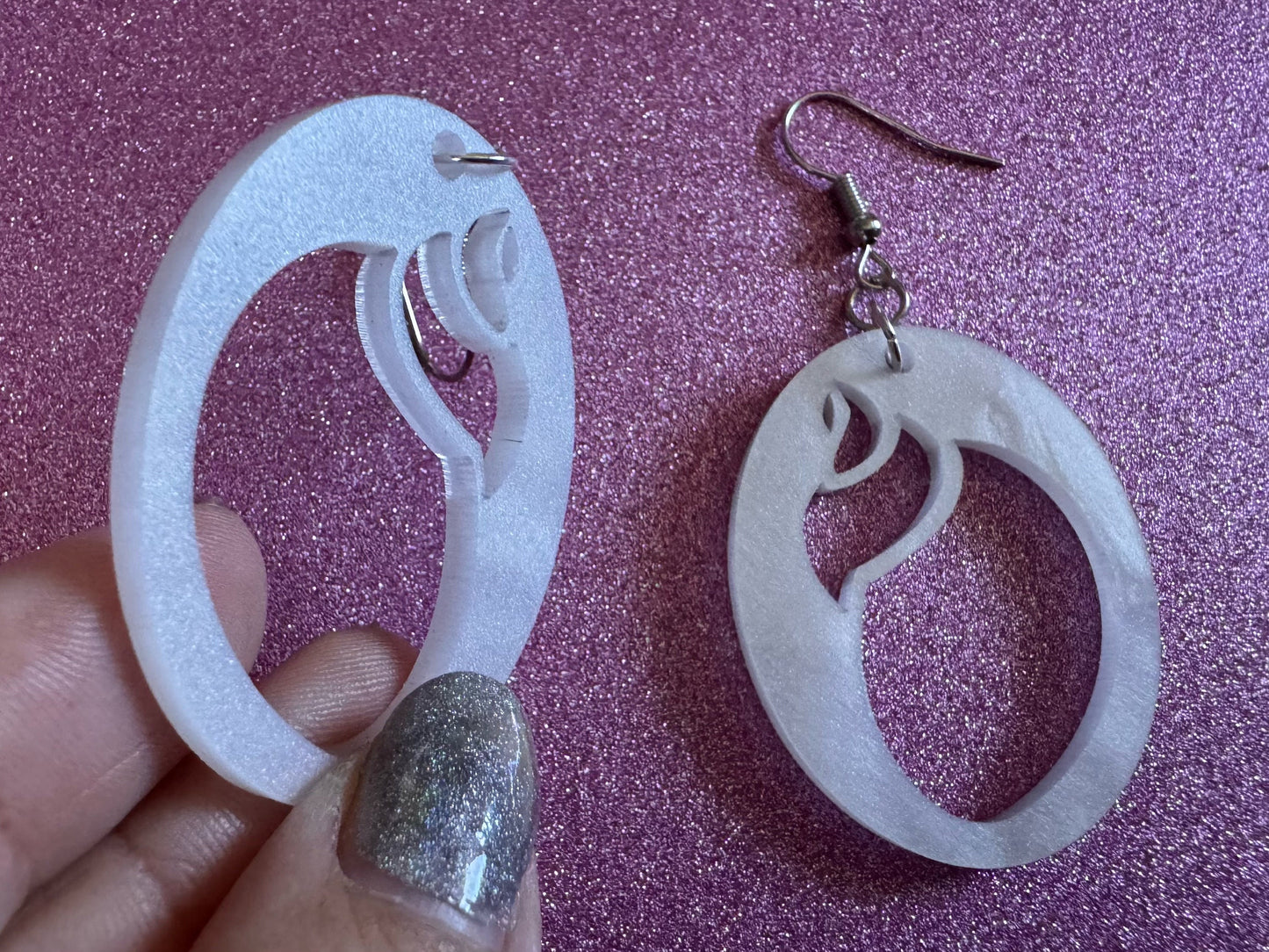 Pearlescent Shell Earrings: Laser Cut Acrylic Shells, Ocean, Beach, Seashells, Pearl, Mollusks, Sea Creature, Best Gifts for Her/Him/Them
